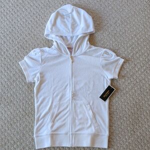 Juicy Couture White Short Sleeve Hoodie
